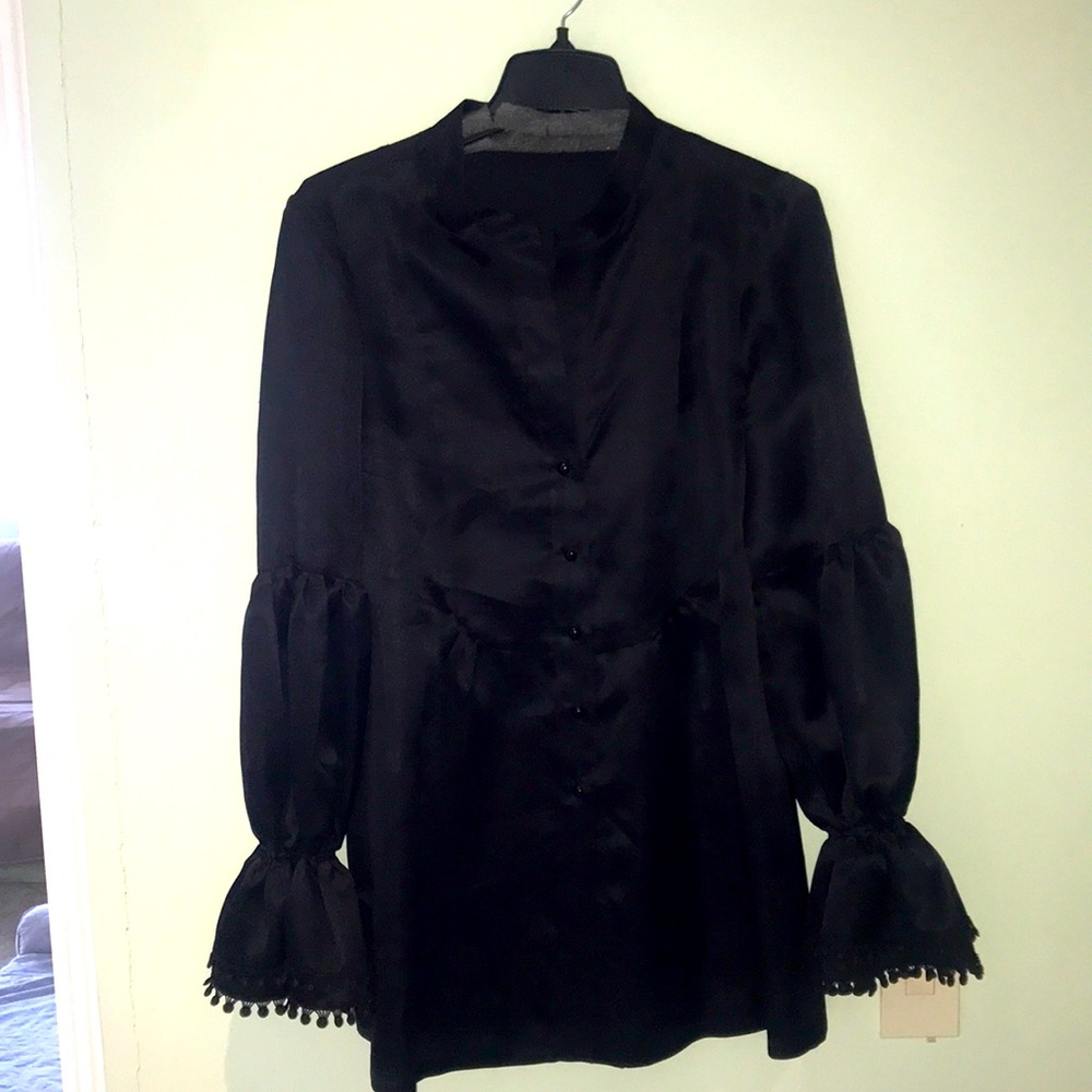 100% Silk black top